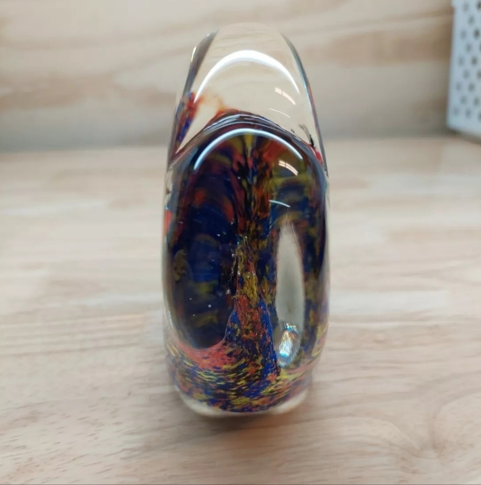 Vintage Art Glass Tropical Fish Paperweight 4.5x4.25 - Picture 4 of 8